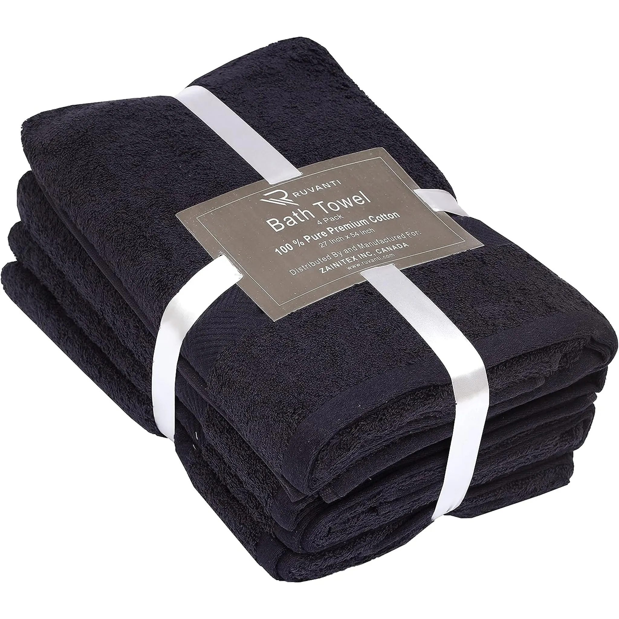 100% Cotton Bath Towel by Ruvanti - (27x54 Inch) - Navy
