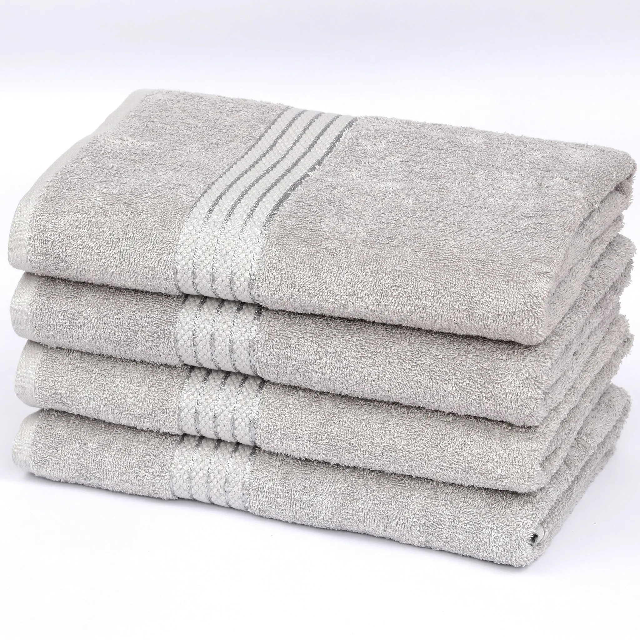 100% Cotton Bath Towel by Ruvanti - (27x54 Inch) - Silver