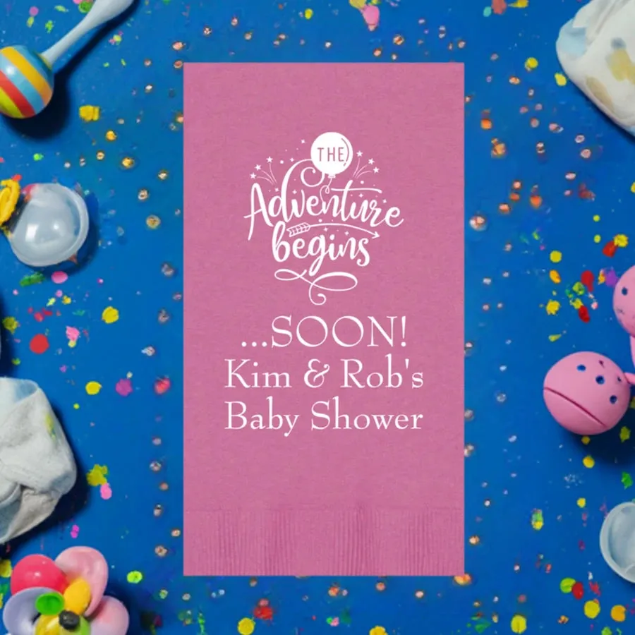3-Ply Paper Personalized Baby Shower Guest Towel Napkins