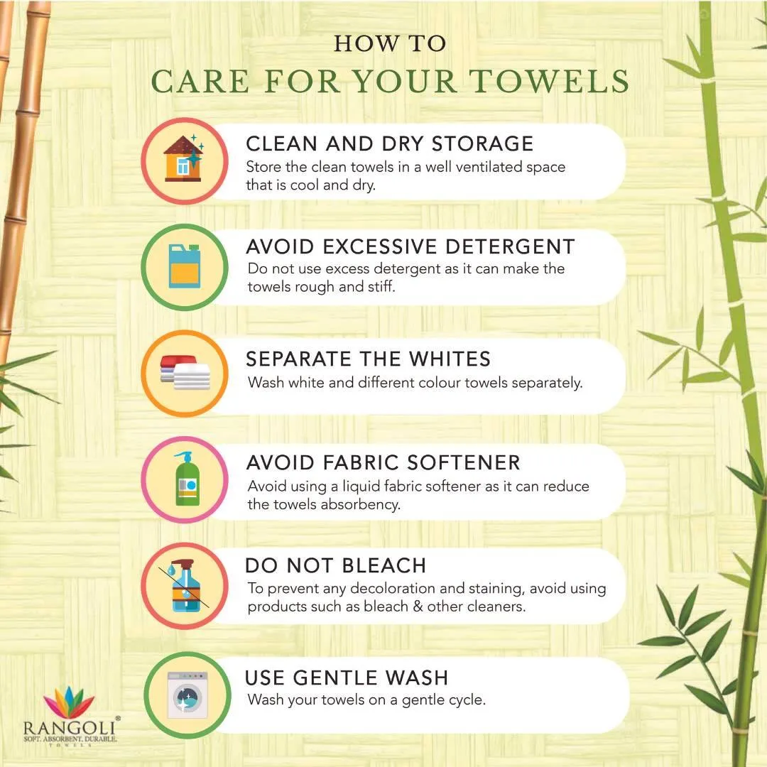 500 GSM Bamboo Hand Towel Set Of 2 - Dark Grey | Ultra Soft & Highly Absorbent Towels