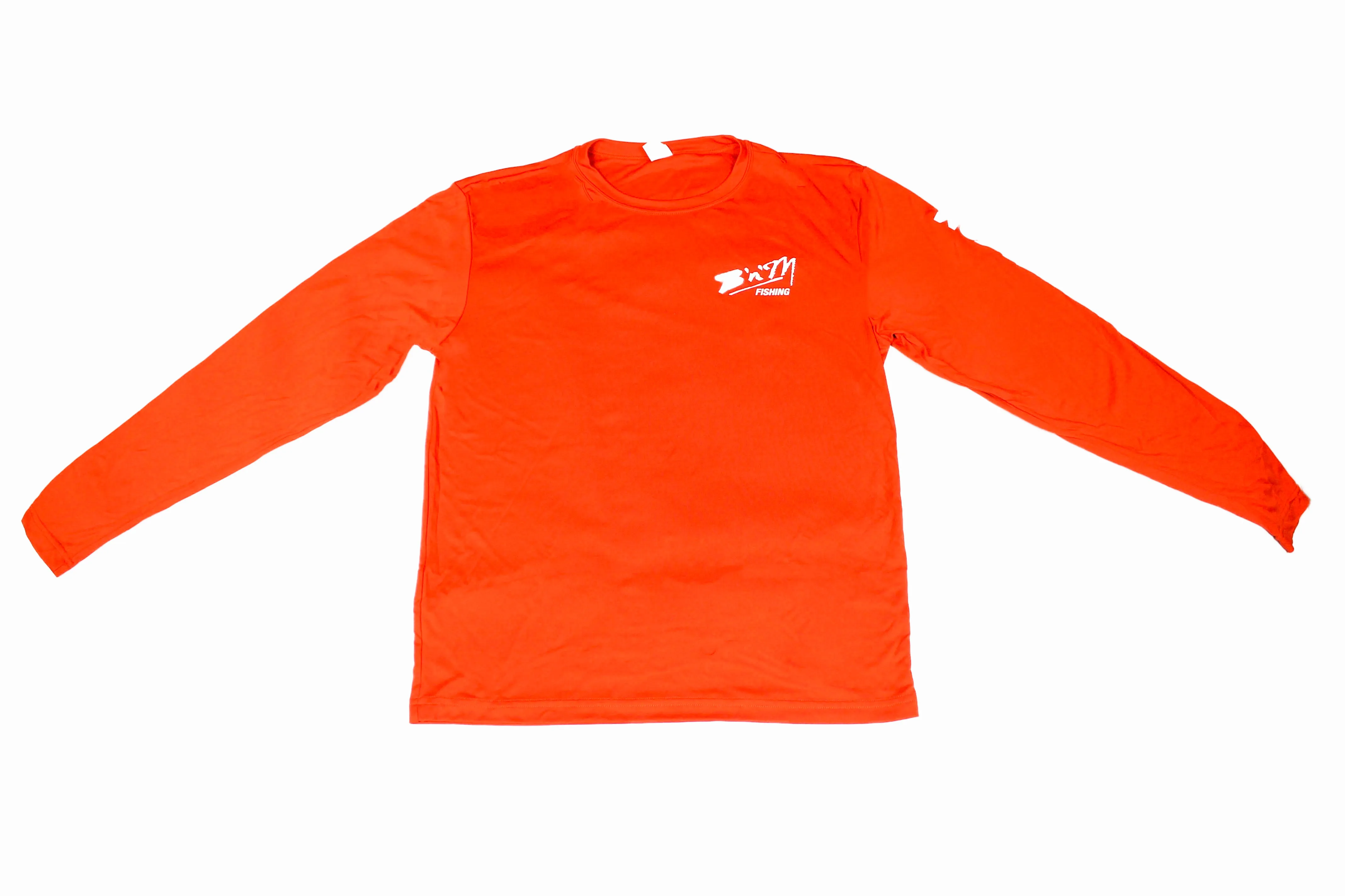 B'n'M Fishing Orange Dry Fit Long Sleeve