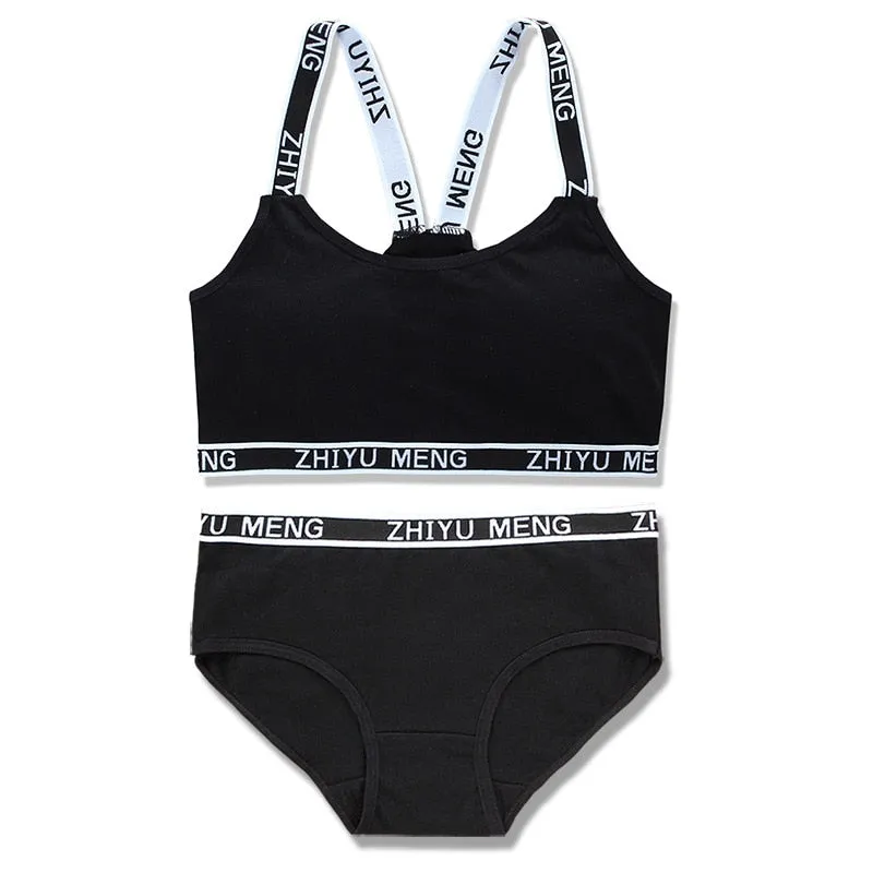 Cotton Girls Bra And Panty Sets