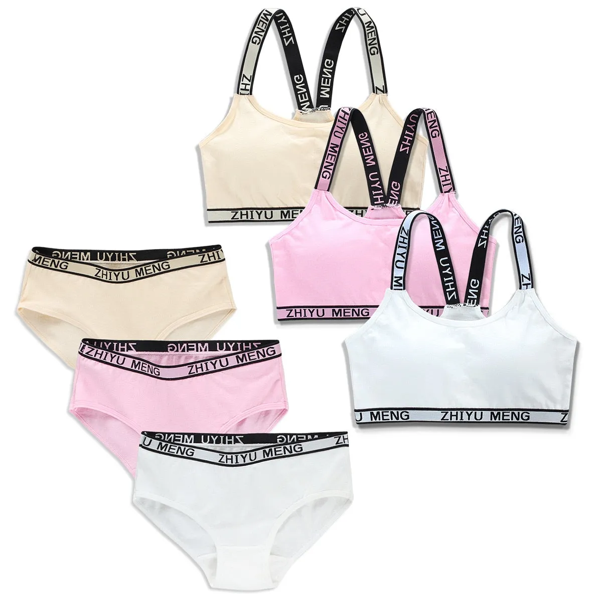 Cotton Girls Bra And Panty Sets