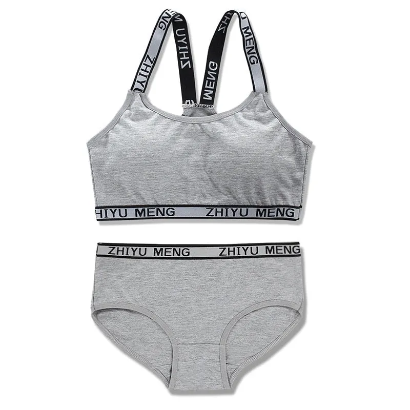 Cotton Girls Bra And Panty Sets