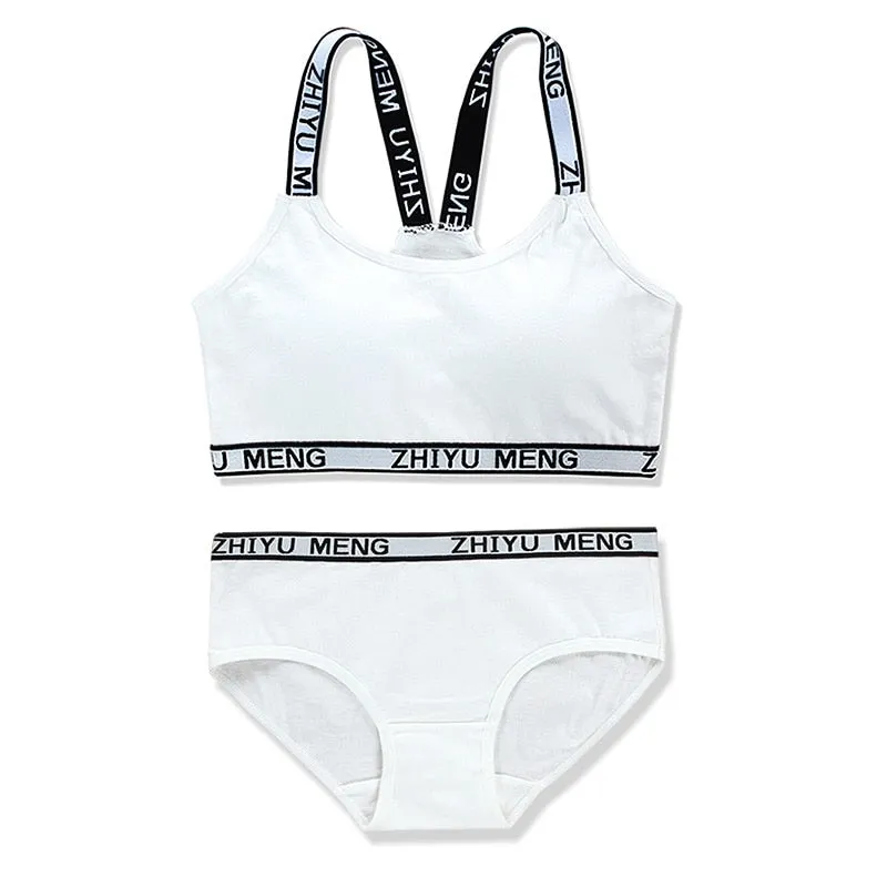 Cotton Girls Bra And Panty Sets
