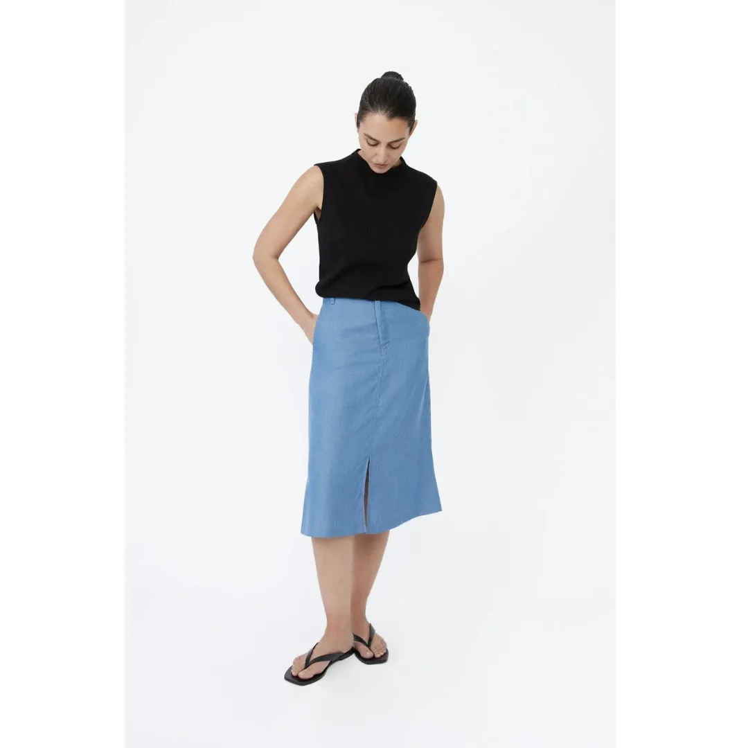 DAL THE LABEL Modal Ribbed Knit Tank, Black