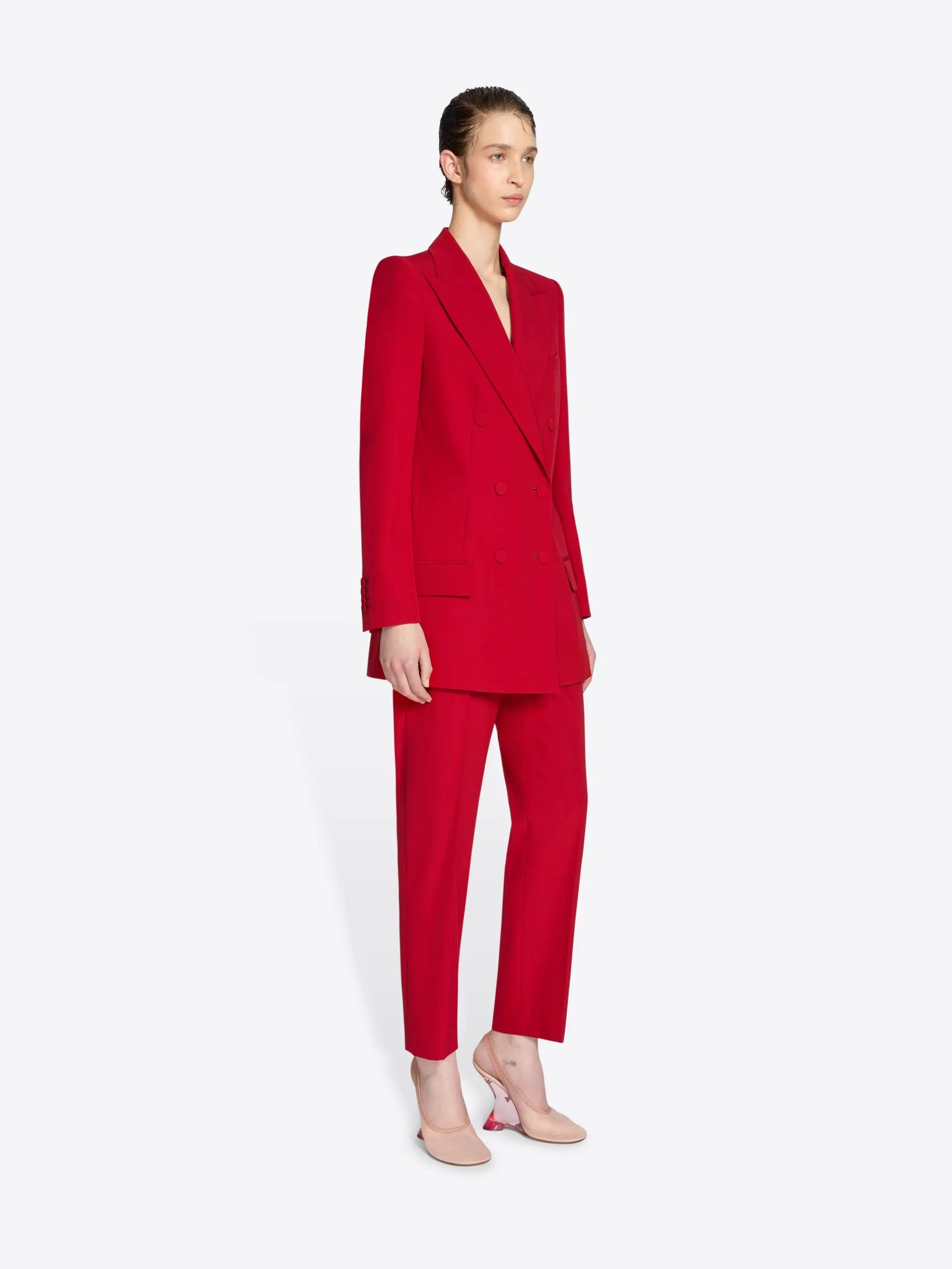 Fitted wool pants