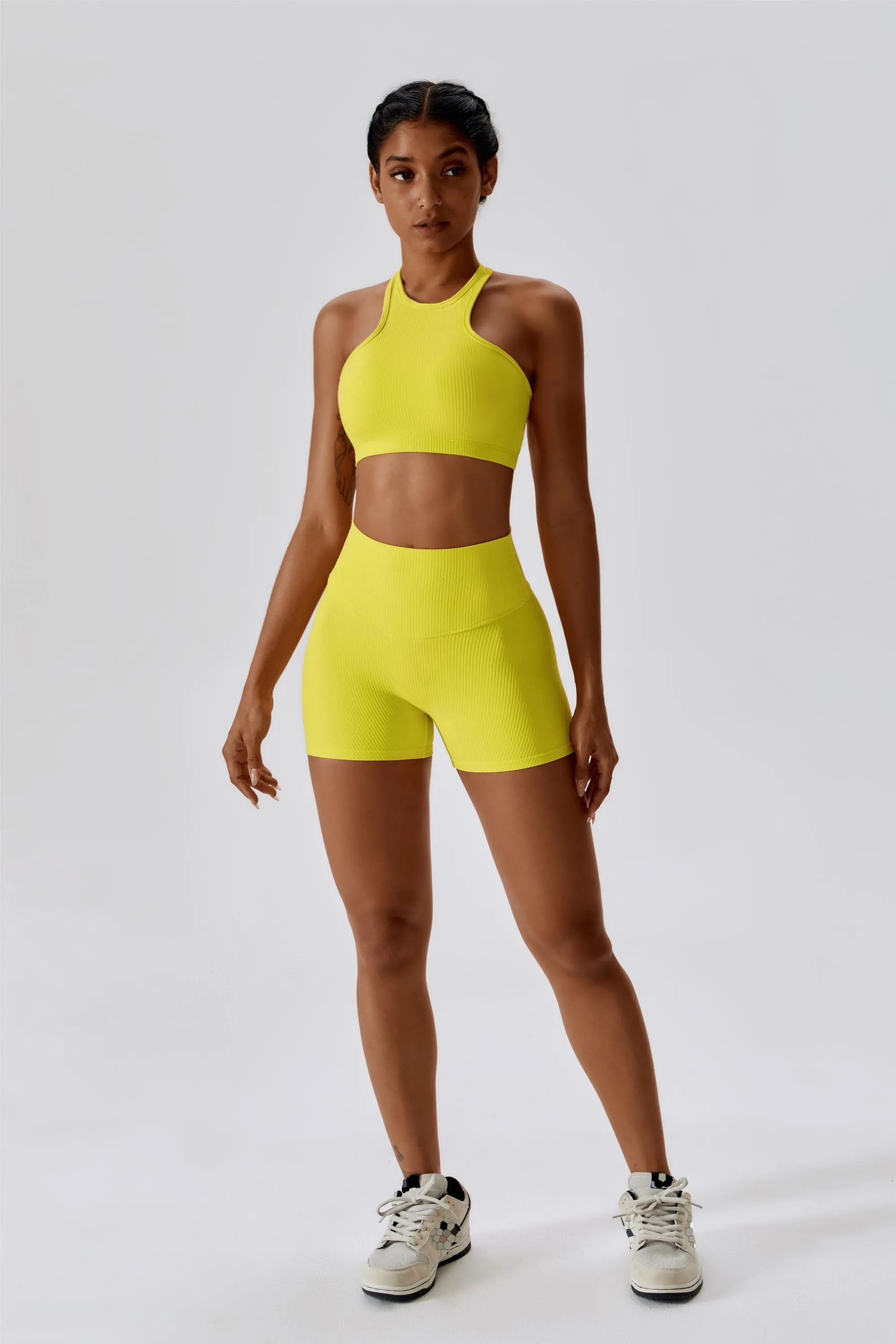 Halter Neck Backless Sports Bra