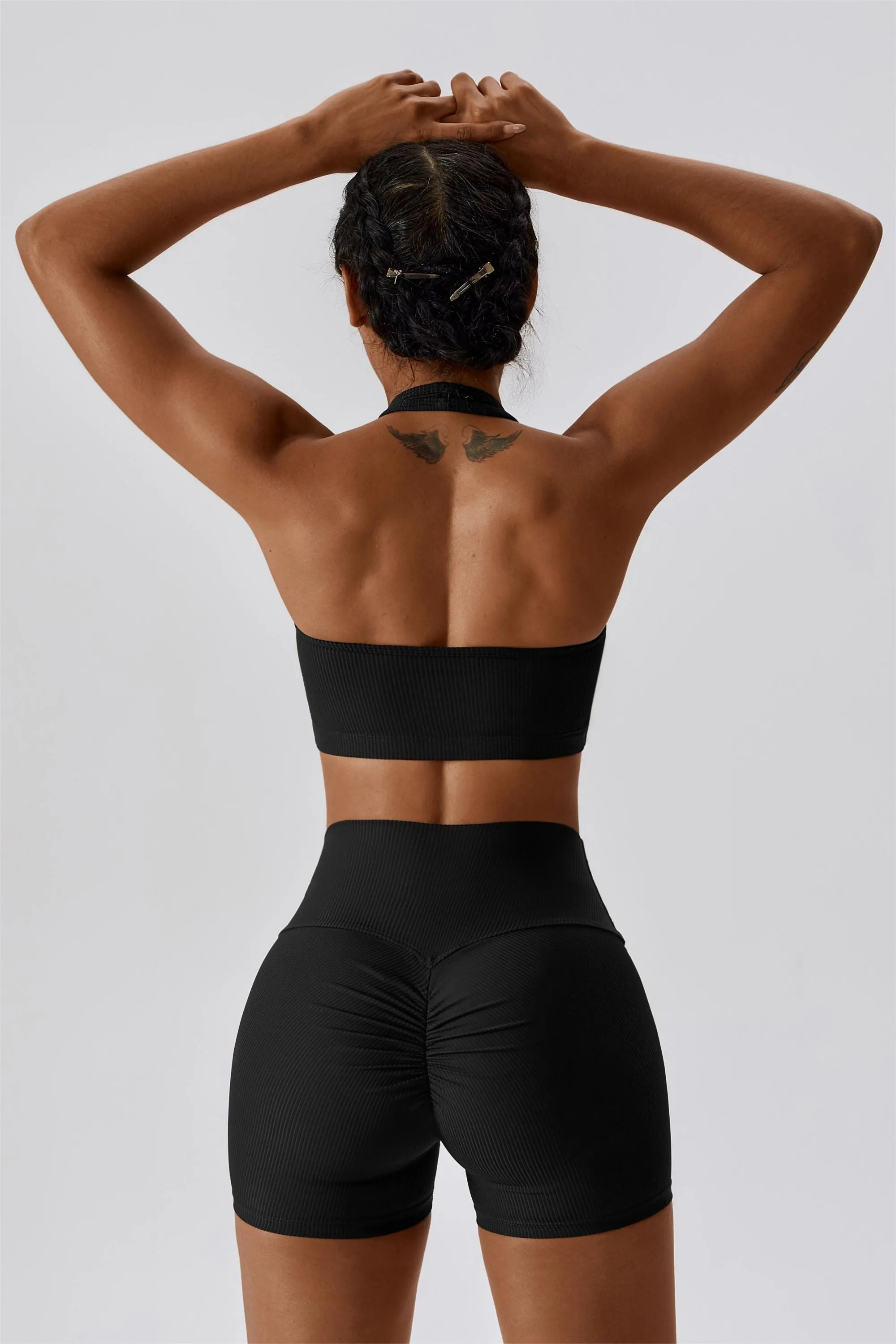 Halter Neck Backless Sports Bra