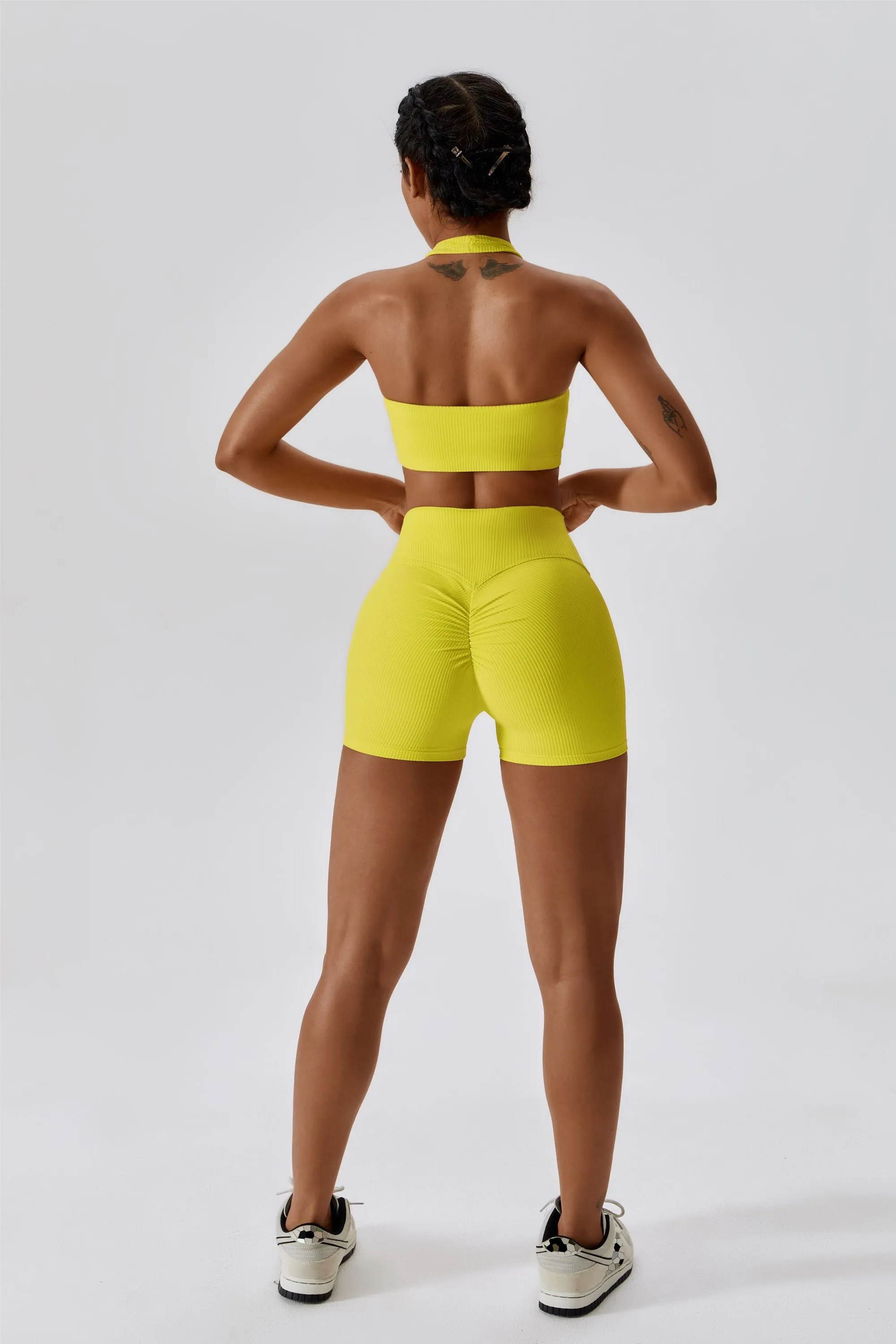 Halter Neck Backless Sports Bra