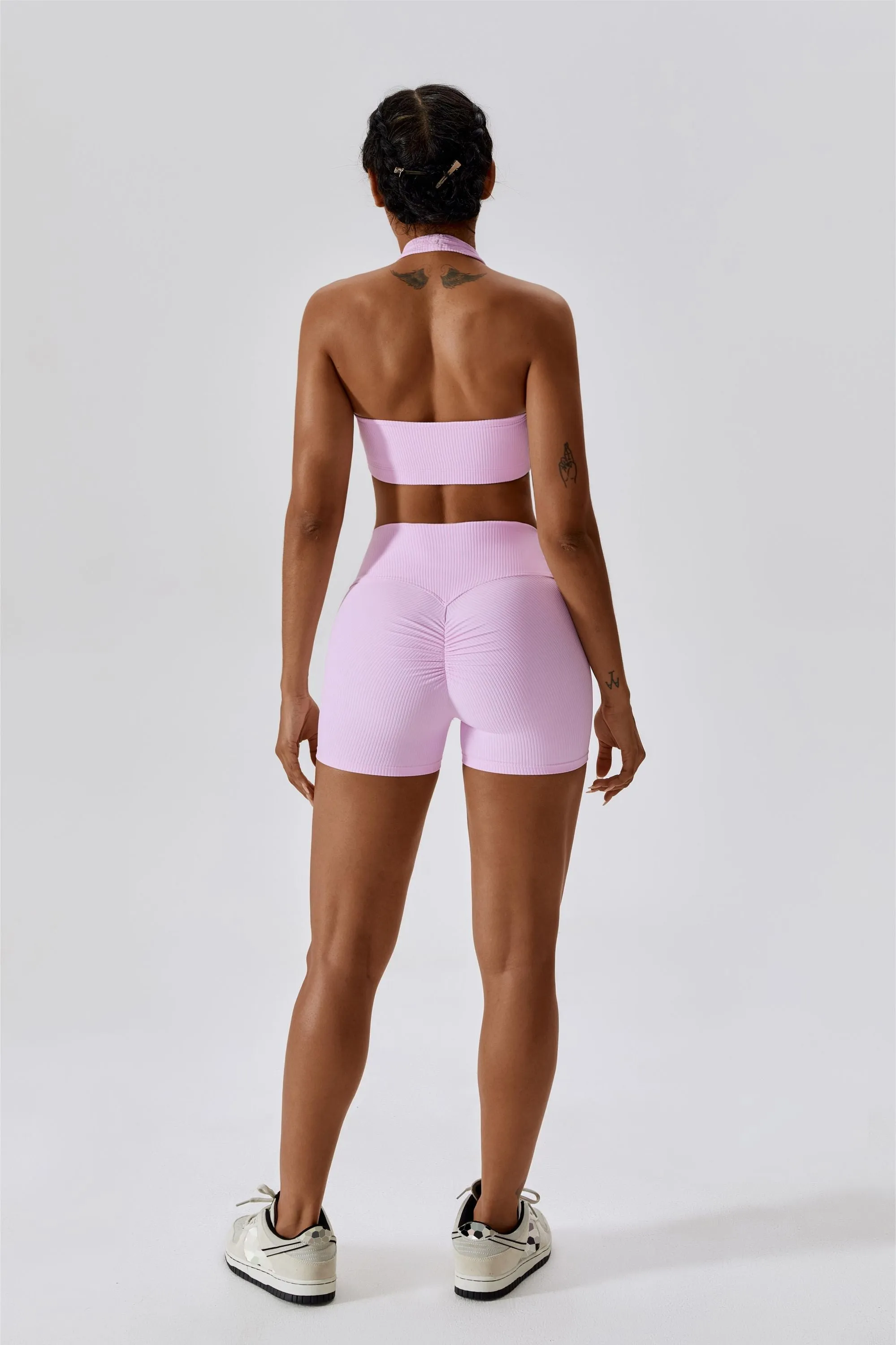 Halter Neck Backless Sports Bra