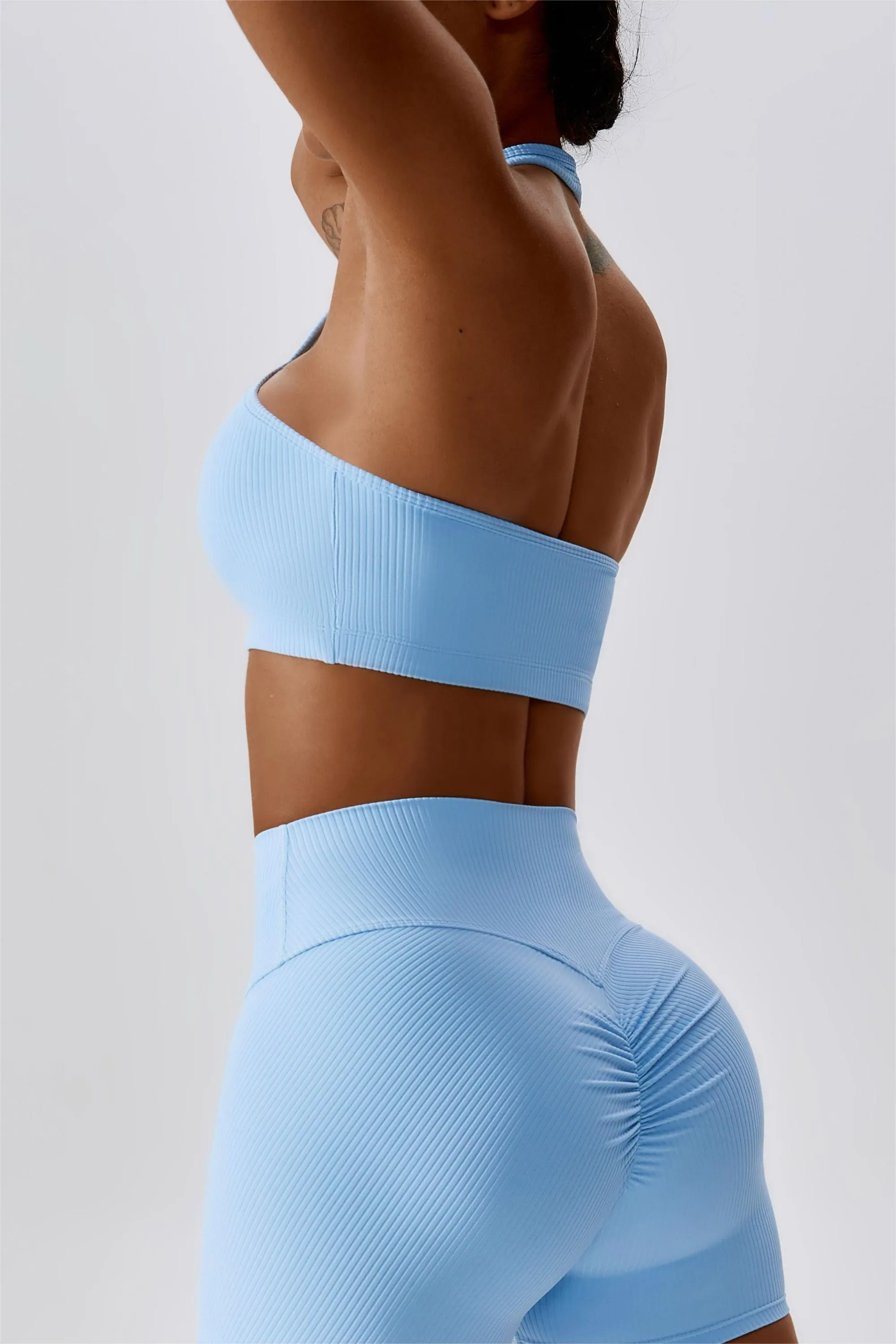 Halter Neck Backless Sports Bra