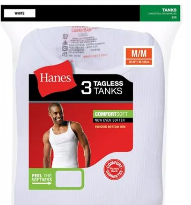 Hanes Mens Tanks A Shirts 3 or 4 Pack-Slightly Imperfect