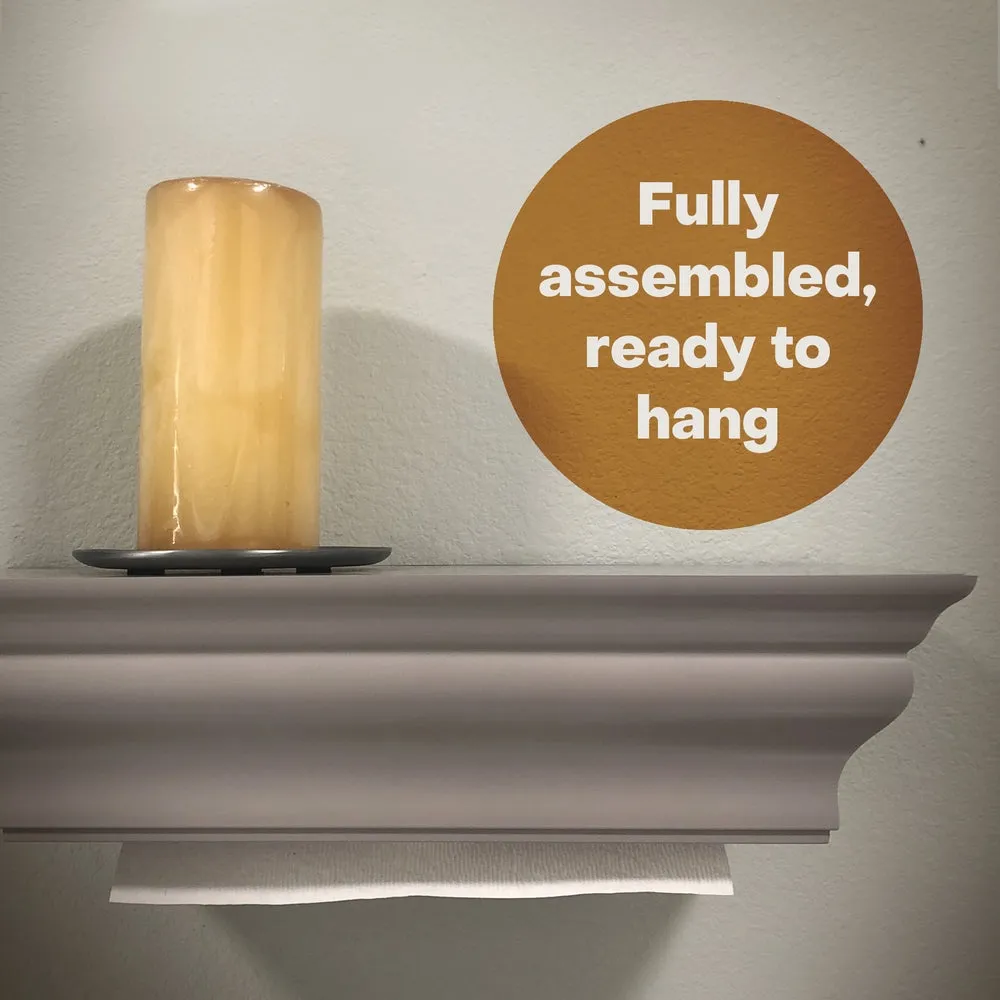 HealthyShelf M-Fold Paper Towel Dispenser Wall Mount Shelf - Fashion Gray