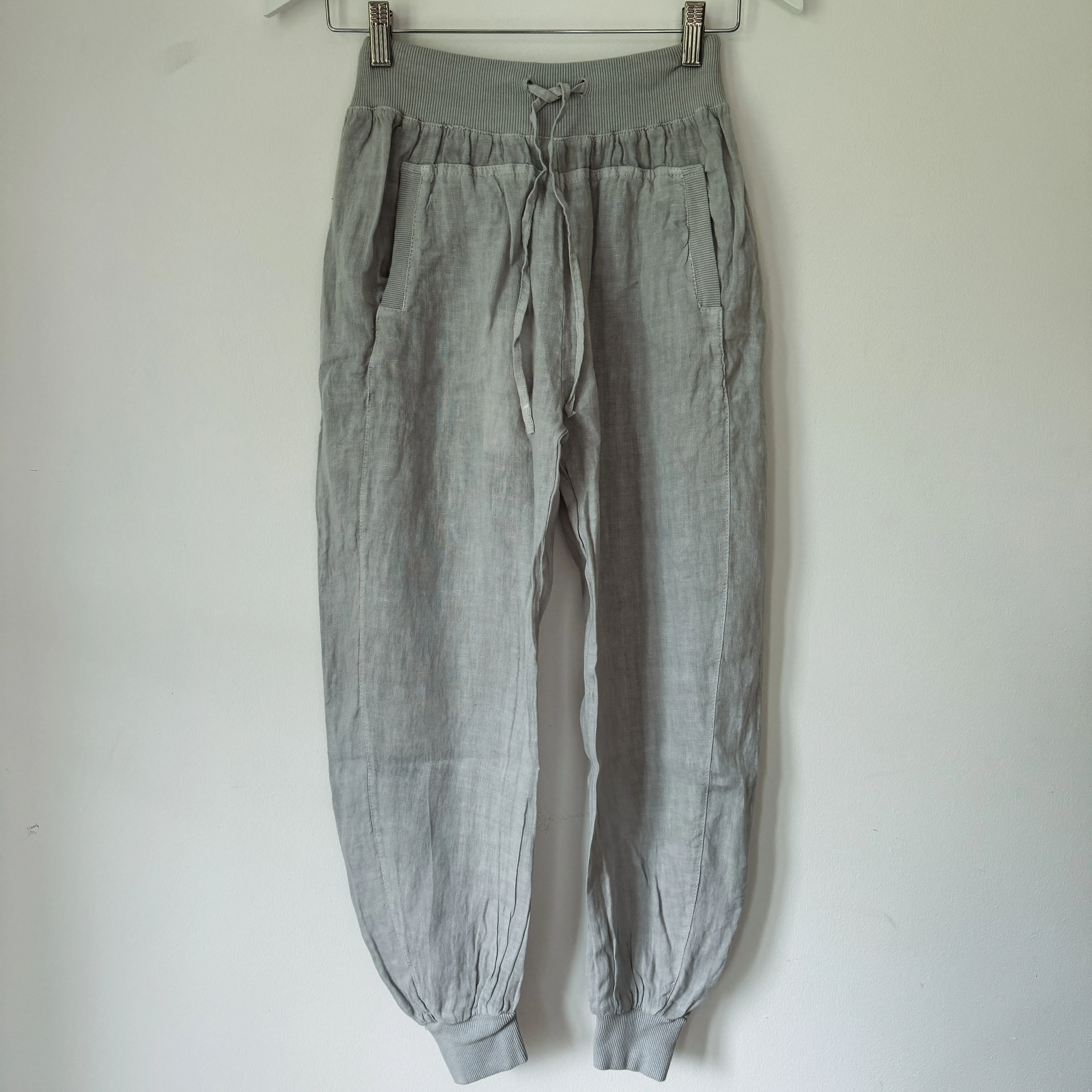 Light grey LINEN ULTIMATE joggers