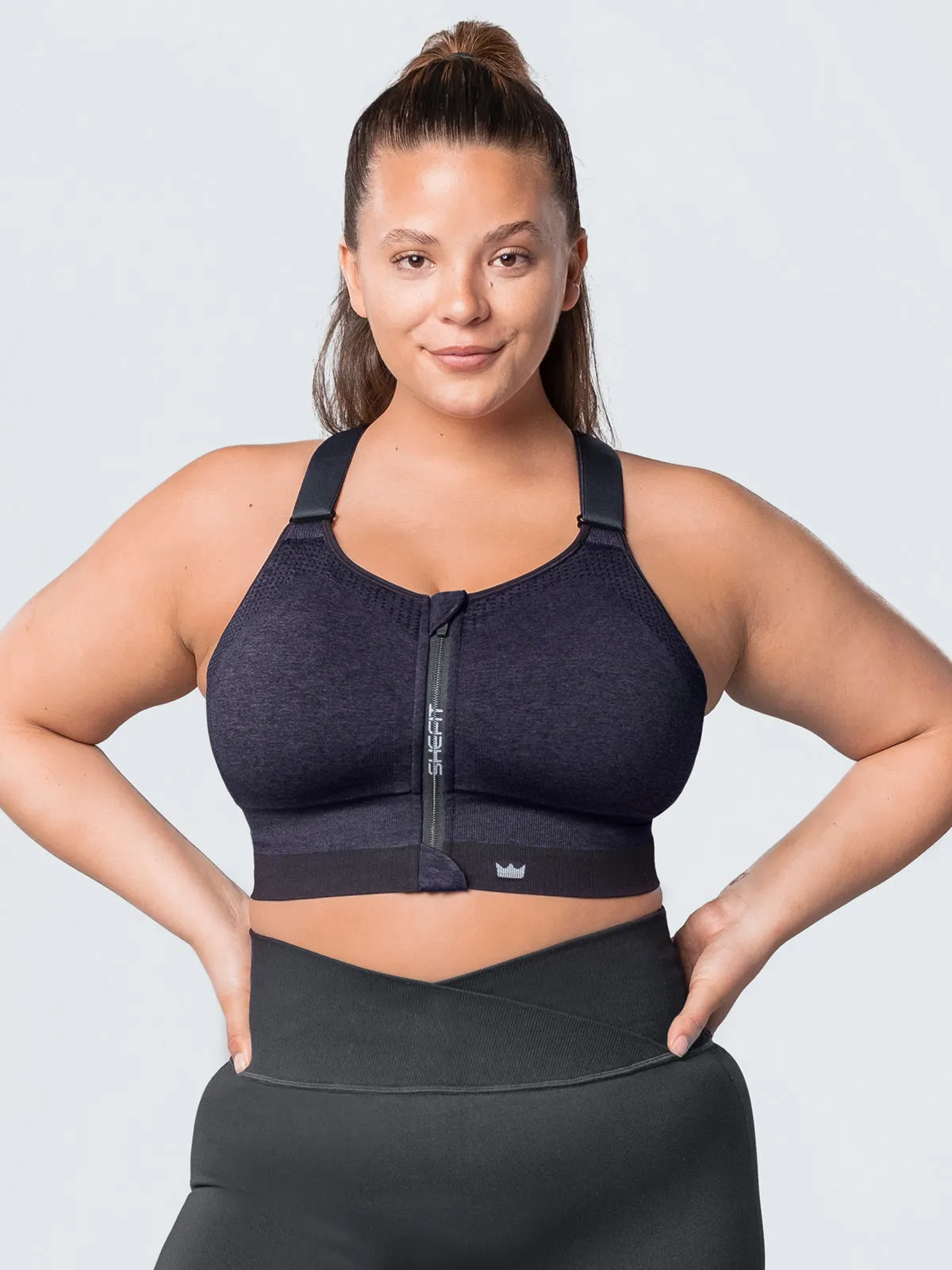 Low Impact Sports Bra - Heathered Indigo