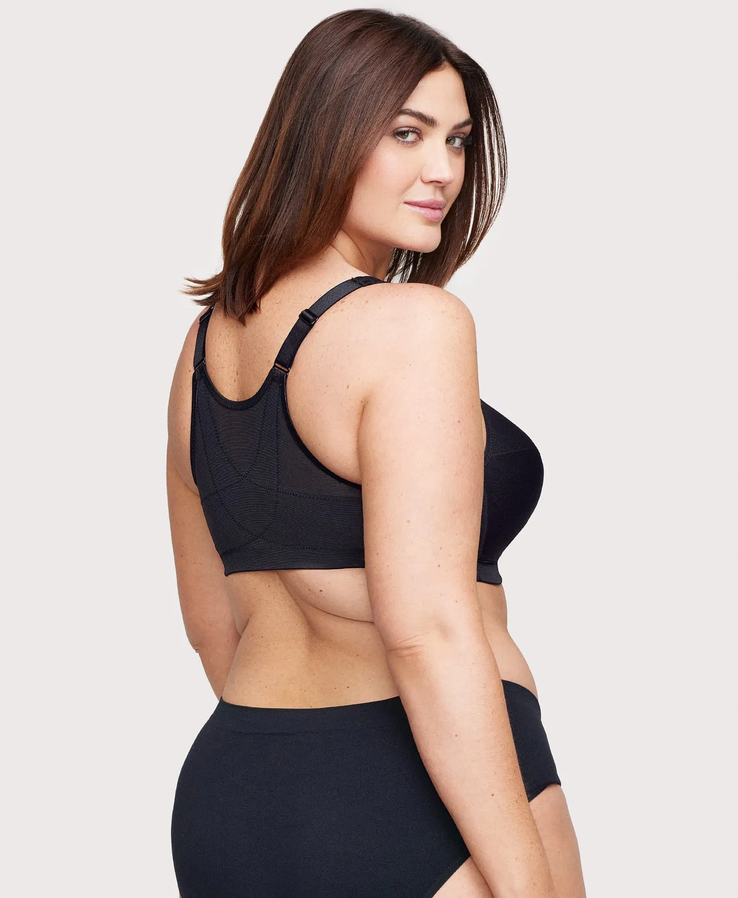 MagicLift Front-Closure Posture Back Bra Black Band | 54