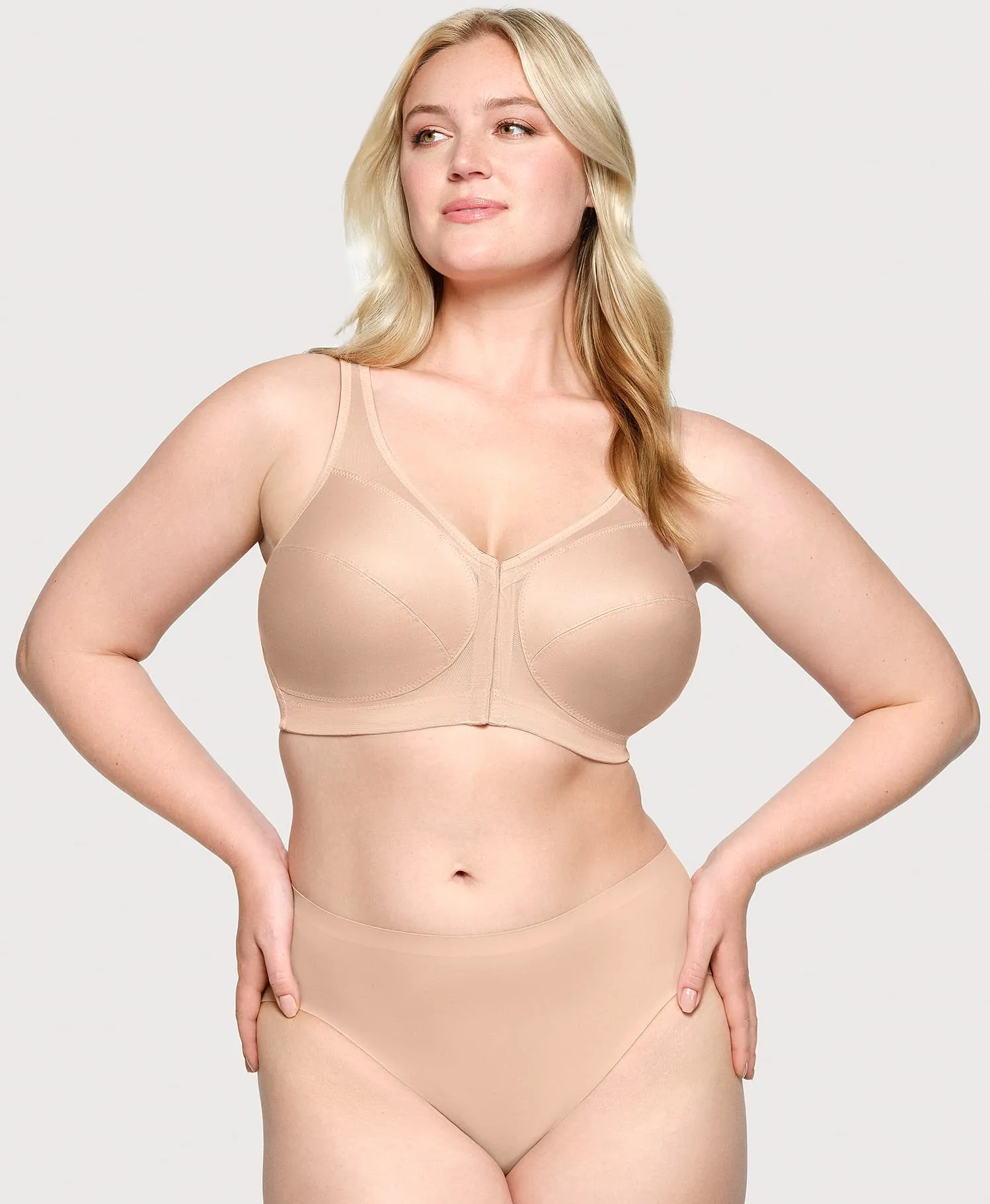 MagicLift Front-Closure Posture Back Bra Cafe Band | 36