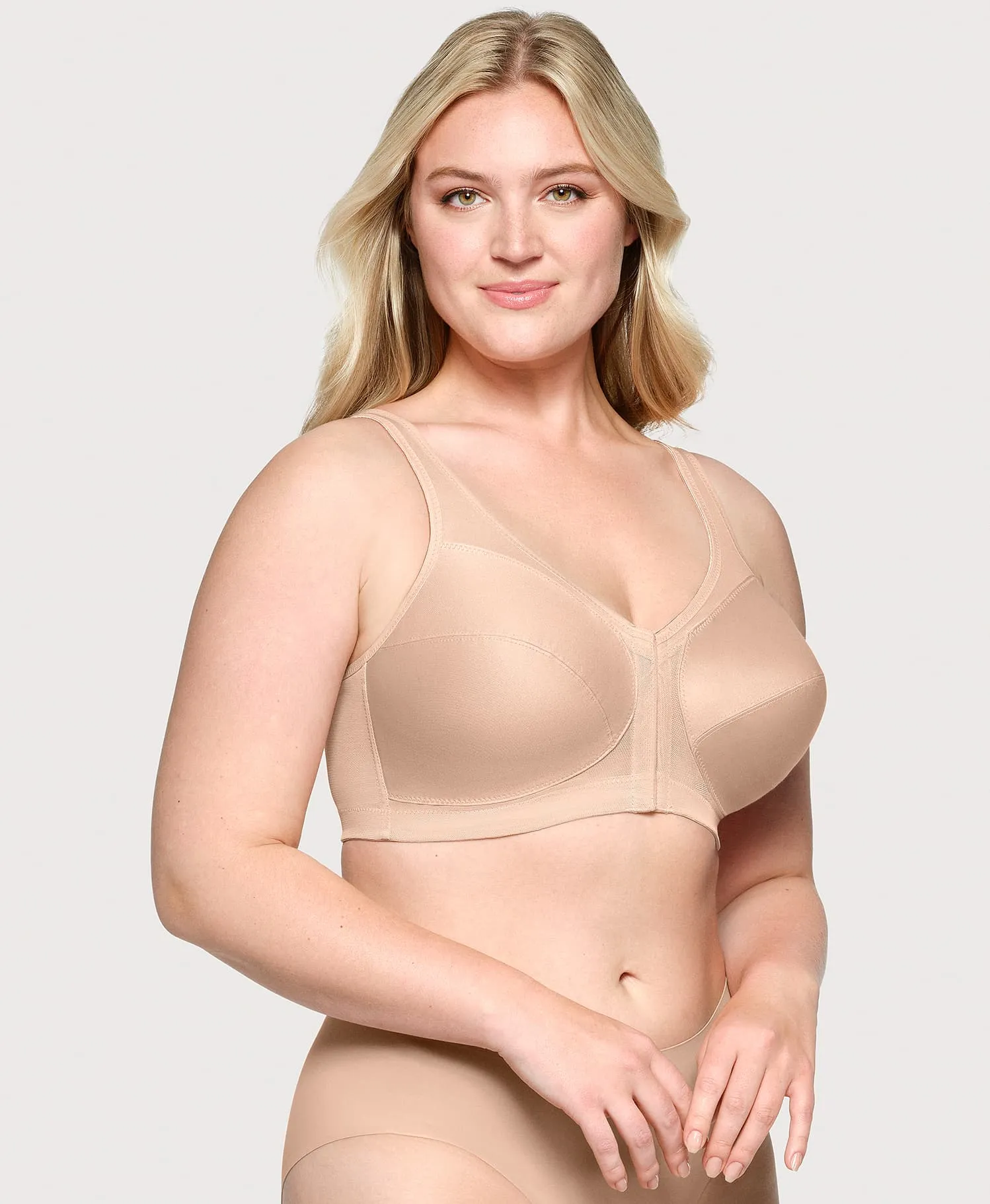 MagicLift Front-Closure Posture Back Bra Cafe Band | 36