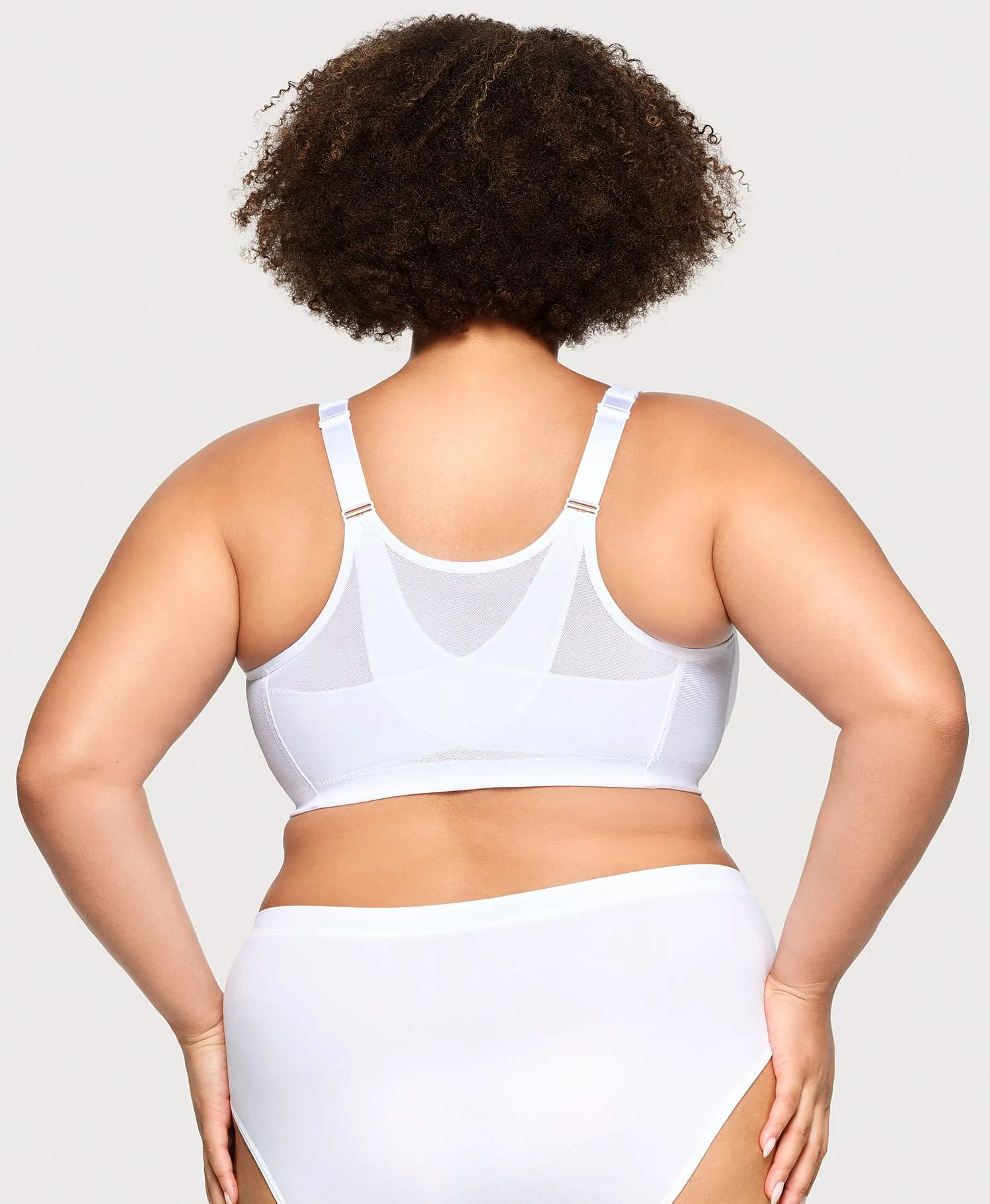 MagicLift Front-Closure Posture Back Bra White Band | 44