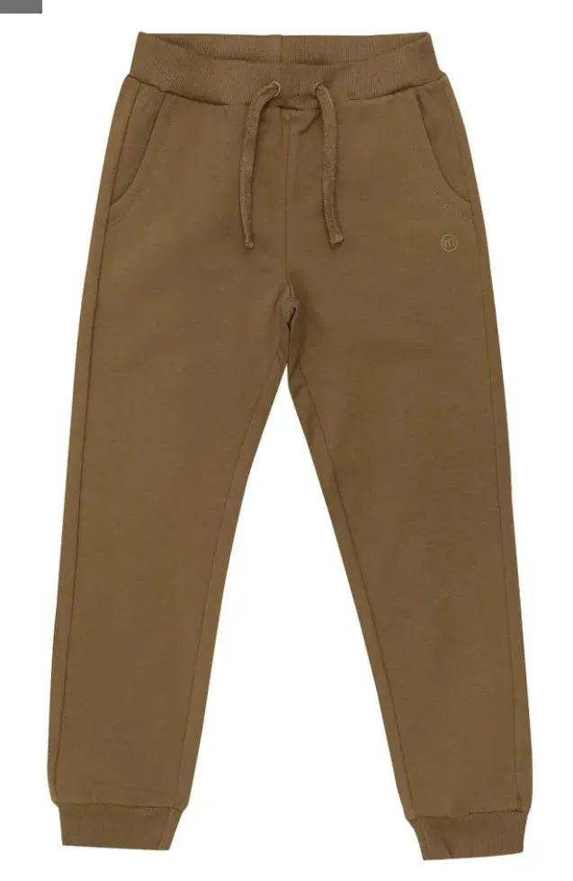 Minymo Boys Baby Bear Brown Sweat Pants : Size 3 to 8