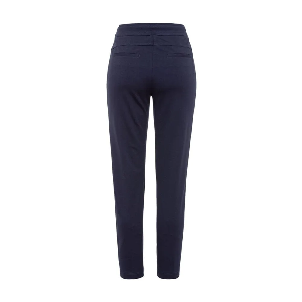 Olsen Lisa Straight Fit Jersey Trousers Navy