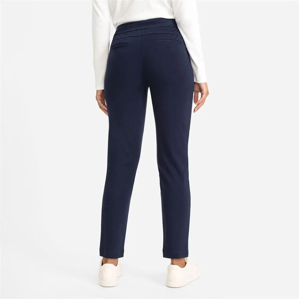Olsen Lisa Straight Fit Jersey Trousers Navy