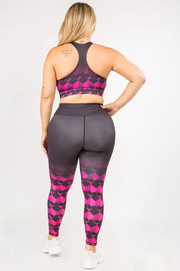 Plus Size Falling for Diamonds Active Sports Bra