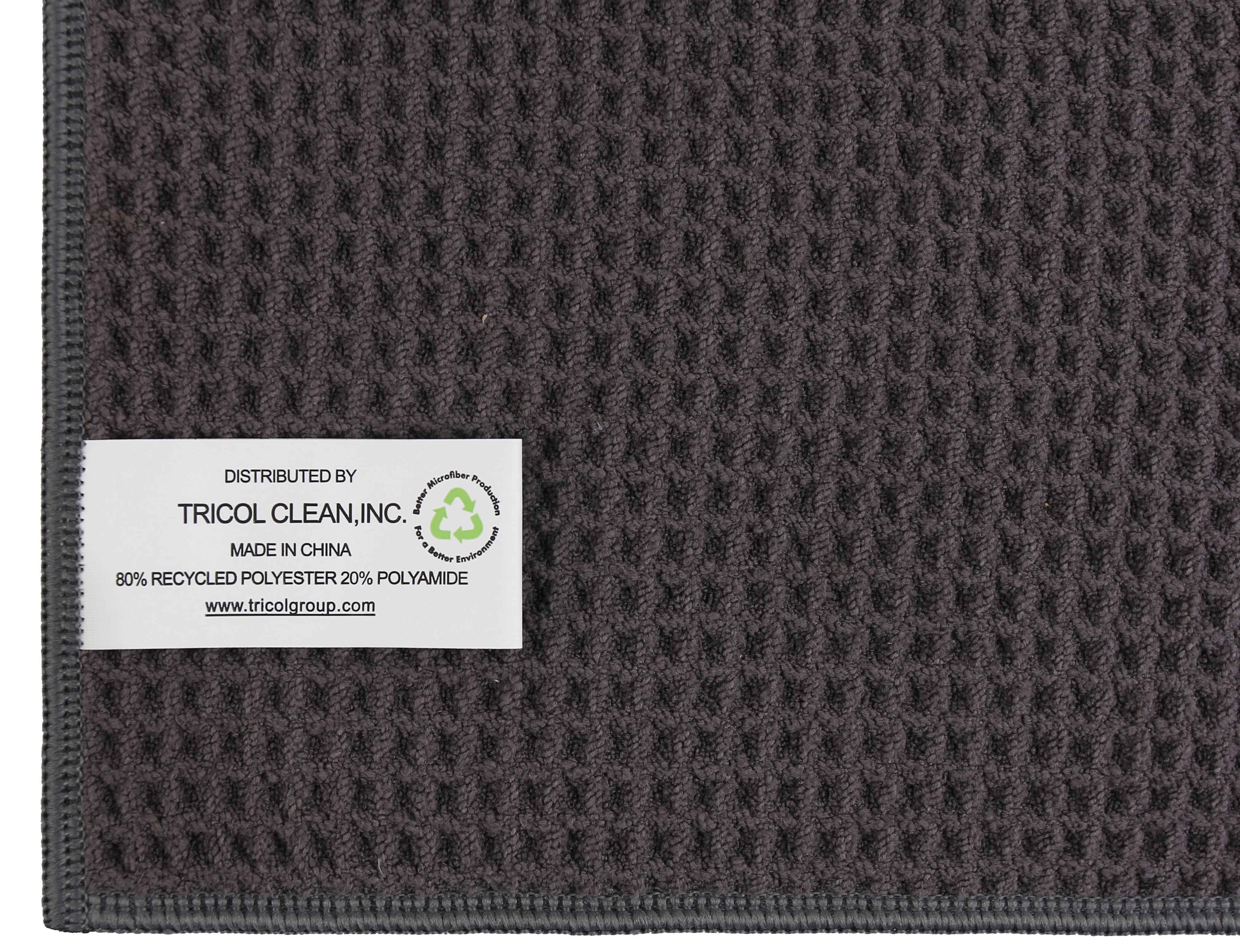 Recycled Honeycomb Dish Towel for Kitchen, Charcoal
