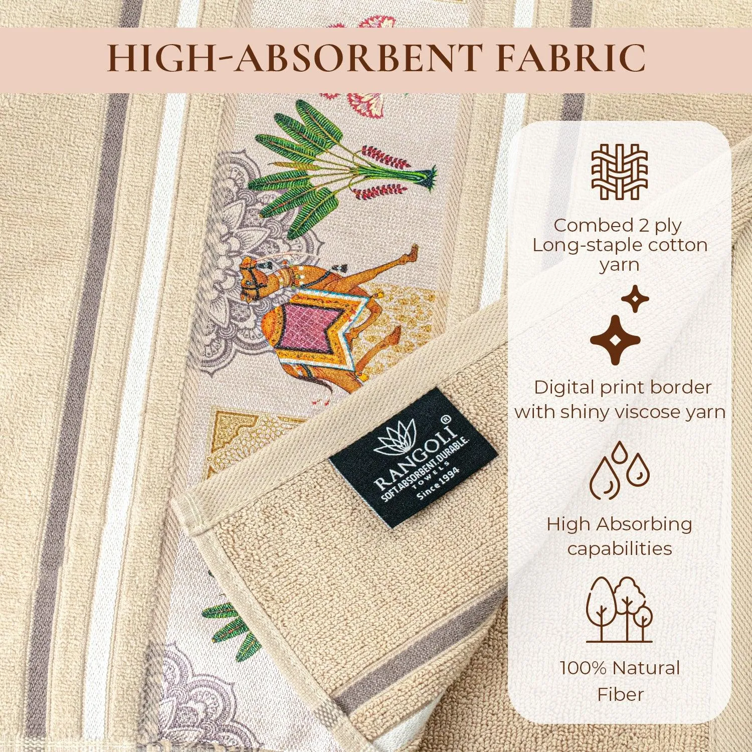 Regal 460 GSM Towel Set Of 3 | Ultra Soft & Highly Absorbent Towels
