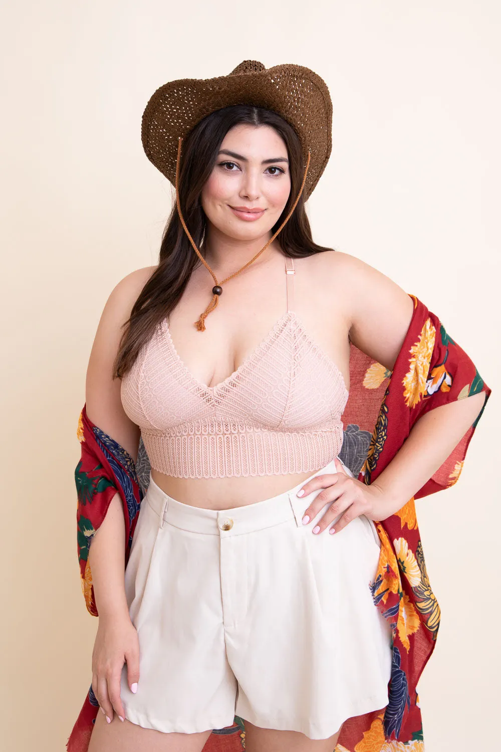 Ribbed Intimate Racerback Bralette Plus