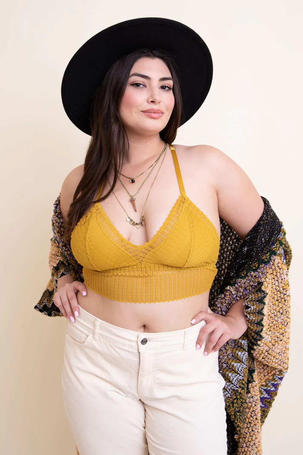 Ribbed Intimate Racerback Bralette Plus