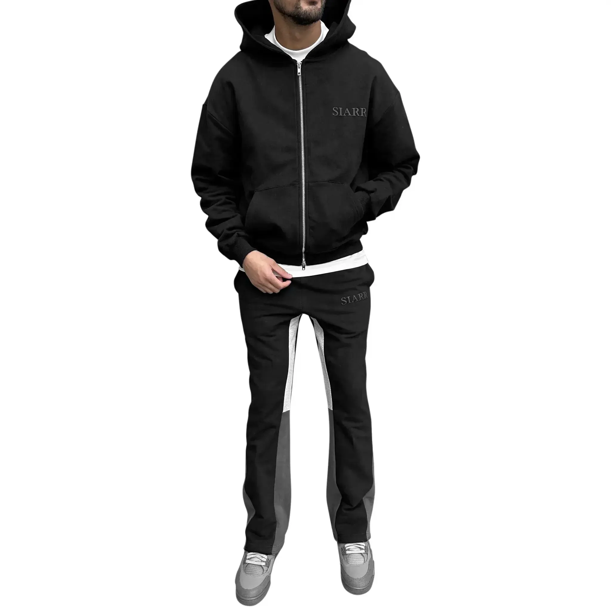 SIARR Black Flared Joggers
