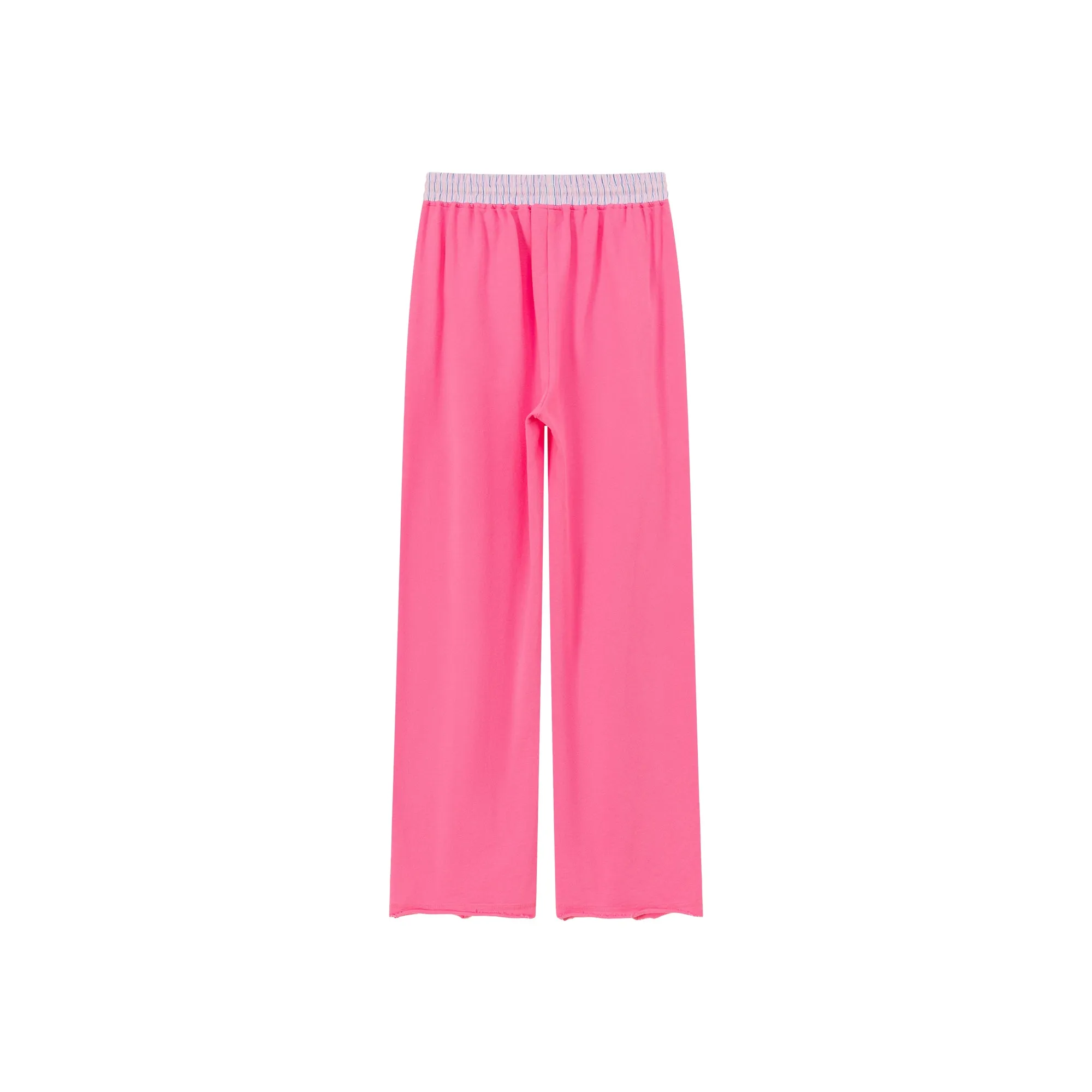 Slit Color Wide Sporty Casual Pants