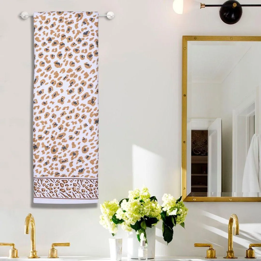 Snow Leopard 500 GSM Cotton Towel Set of 3 (Family Pack)