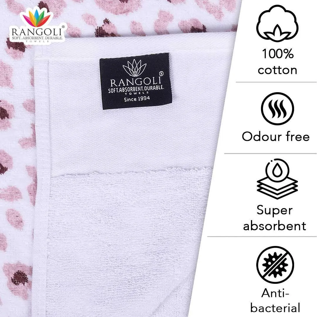 Snow Leopard 500 GSM Cotton Towel Set of 3 (Family Pack)