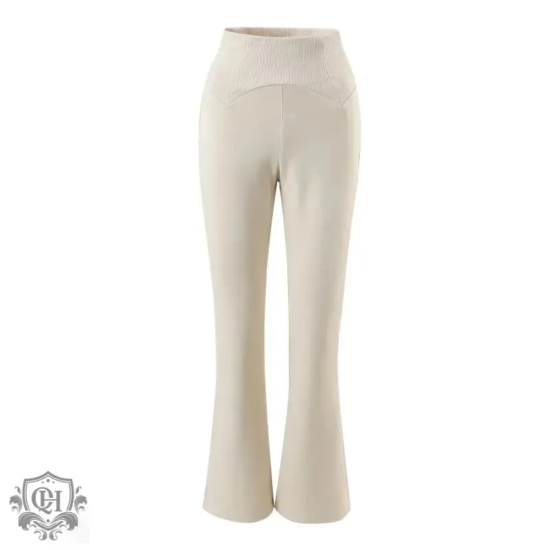 Solid Colour Wide Leg Pants