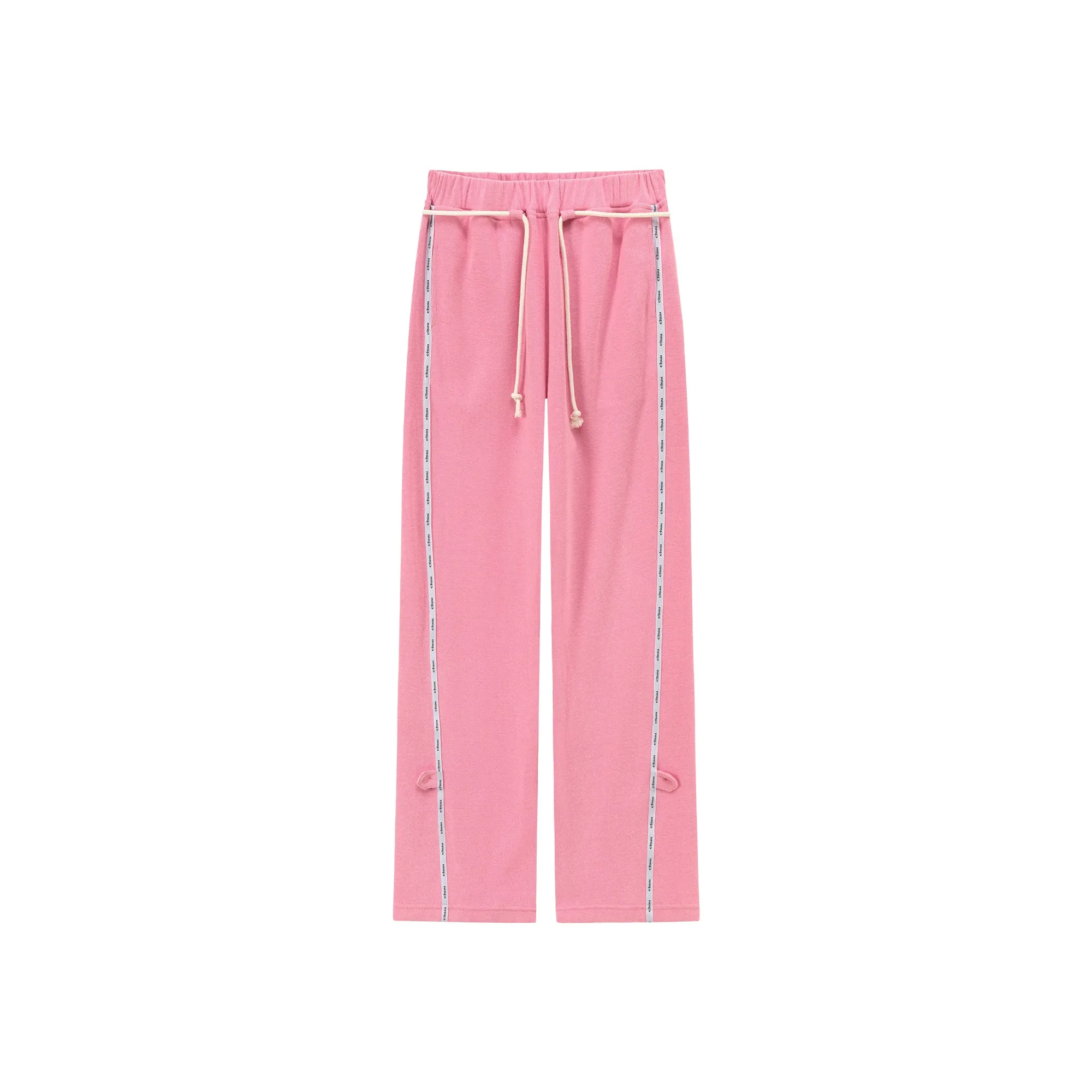 String Wide Sporty Pants