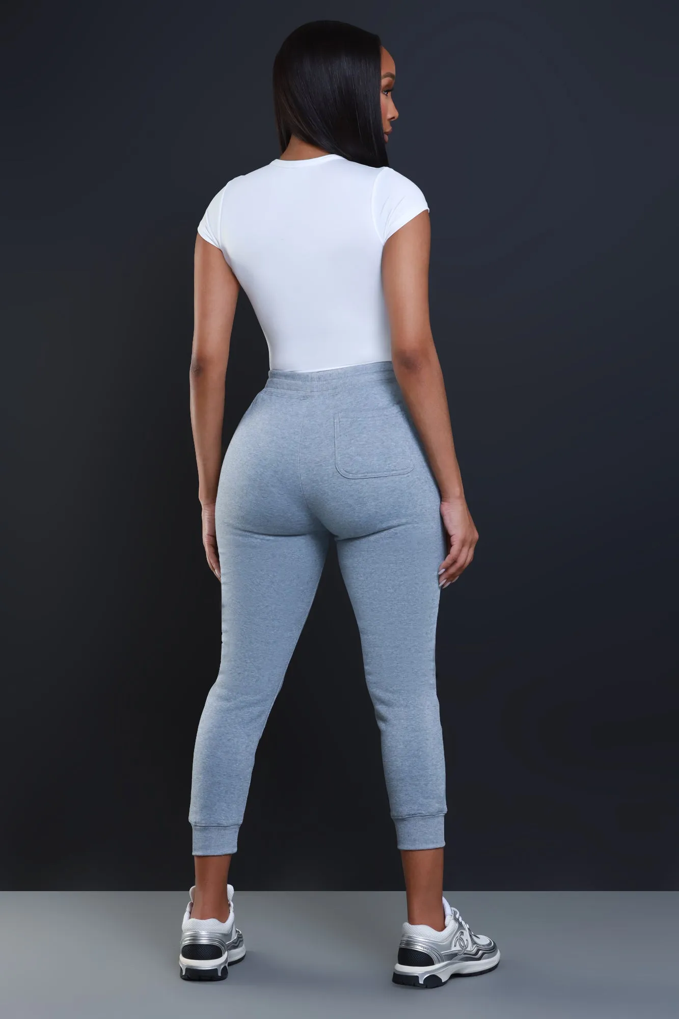 Swankaposh Logo Joggers - Heather Grey/Black