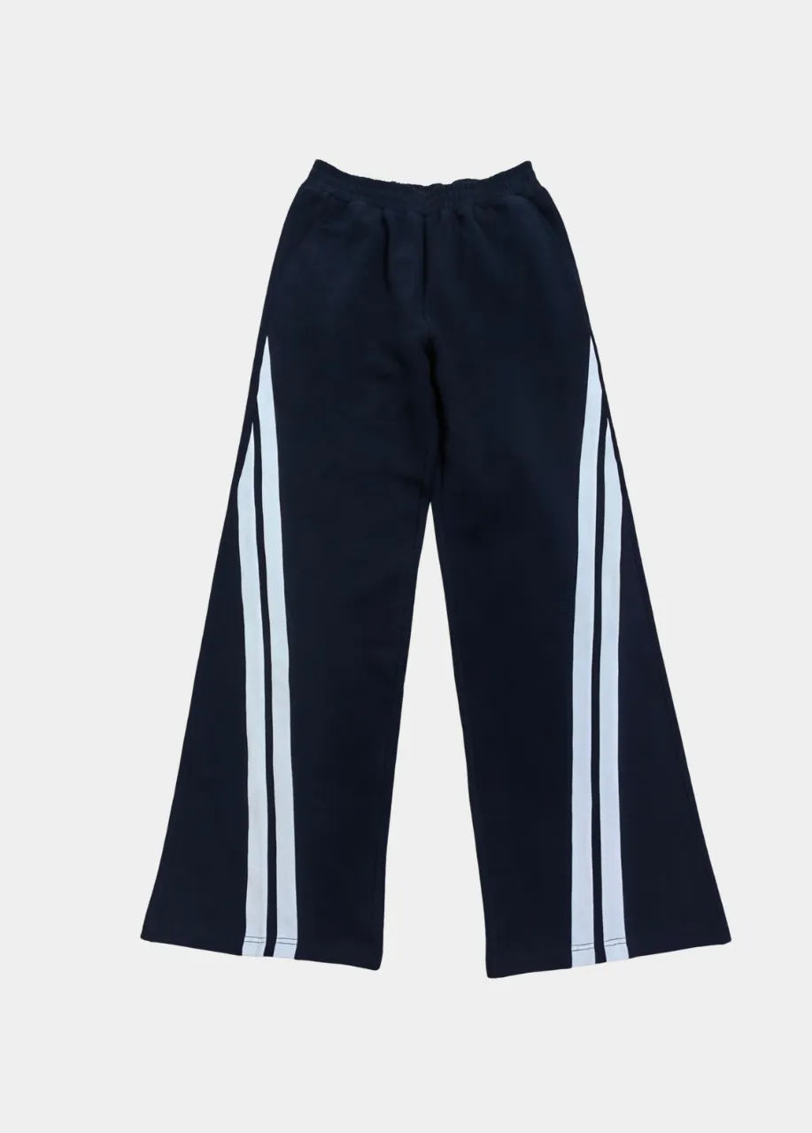 Tall Women's Black and White Striped Sweatpants