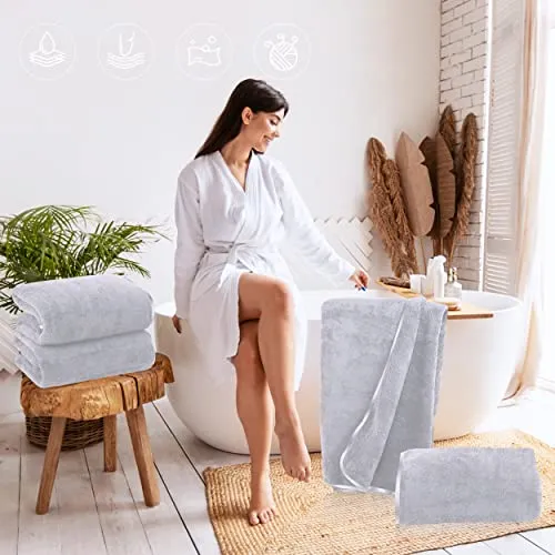 TENSTARS Quick Drying Microfiber Bath Towels - 2 Pack