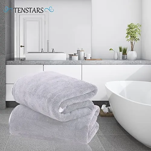 TENSTARS Quick Drying Microfiber Bath Towels - 2 Pack
