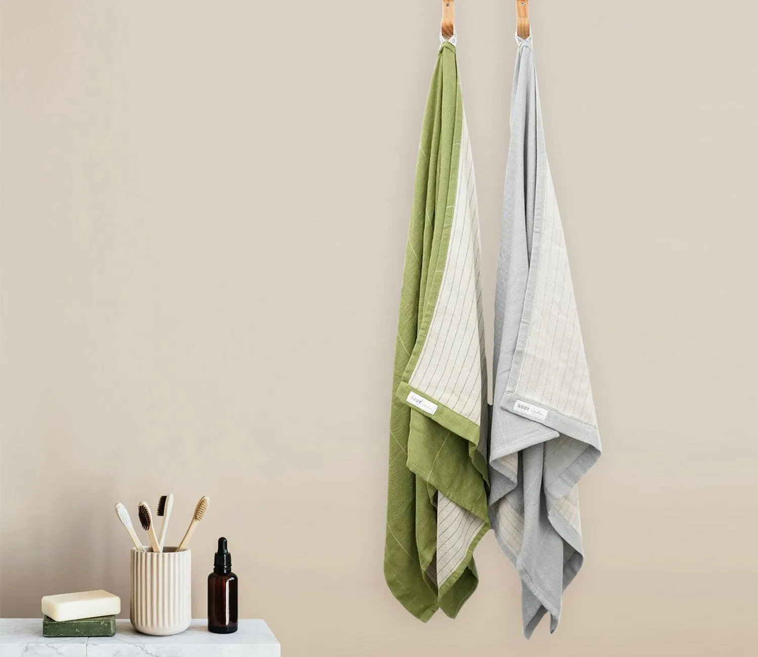 The Aloevera Double Cloth Bath Towel Pack of 2 | Napkins Cloth