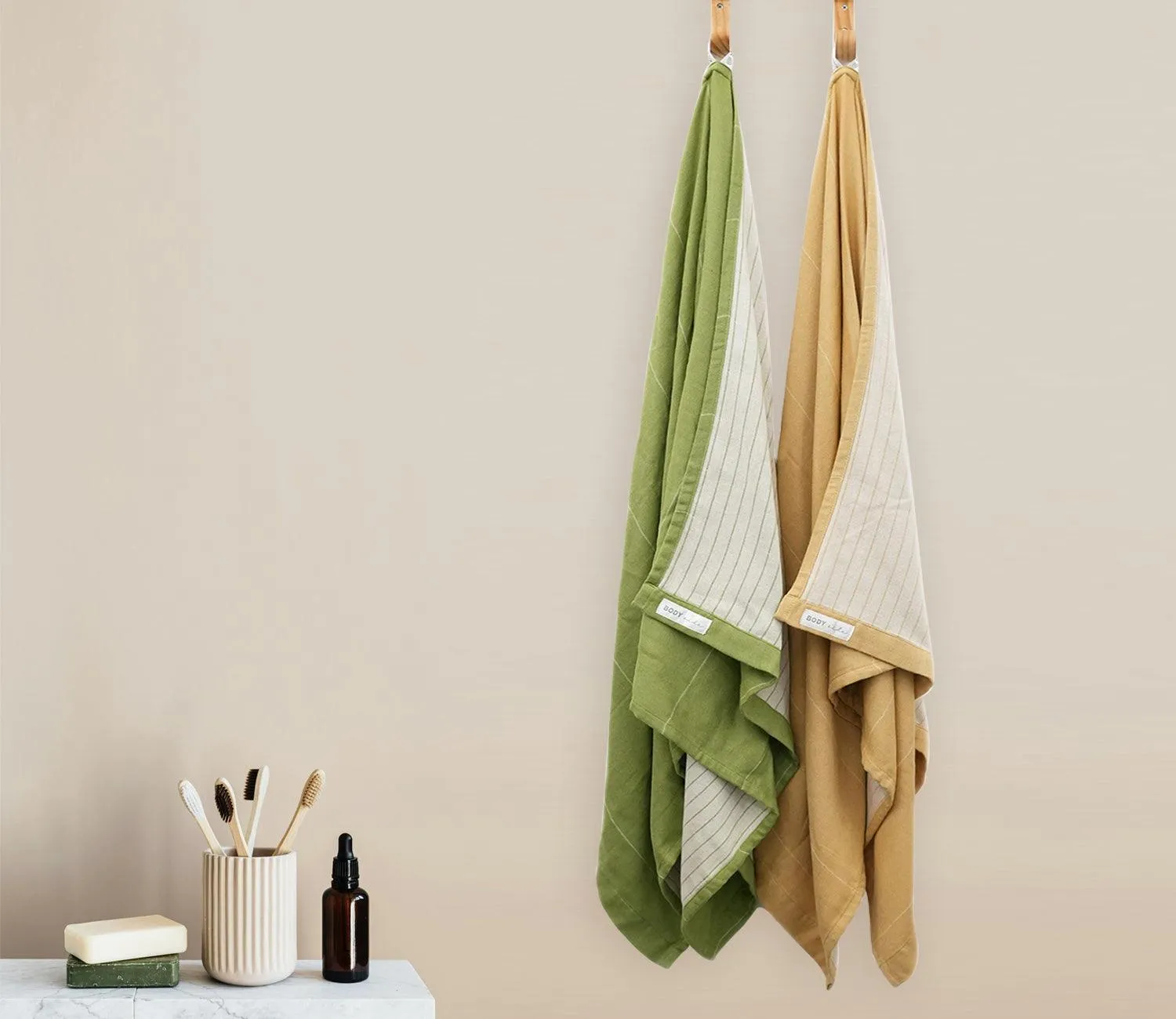 The Aloevera Double Cloth Bath Towel Pack of 2 | Napkins Cloth