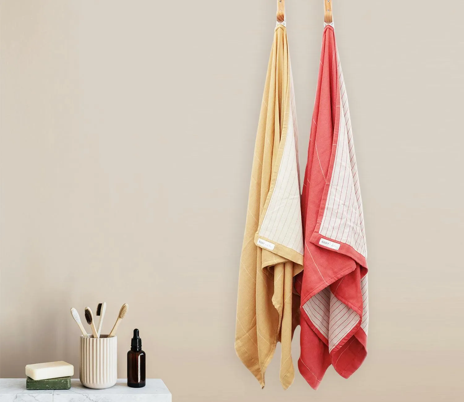 The Aloevera Double Cloth Bath Towel Pack of 2 | Napkins Cloth