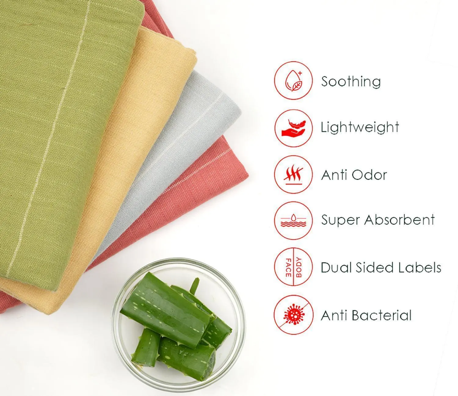 The Aloevera Double Cloth Bath Towel Pack of 2 | Napkins Cloth