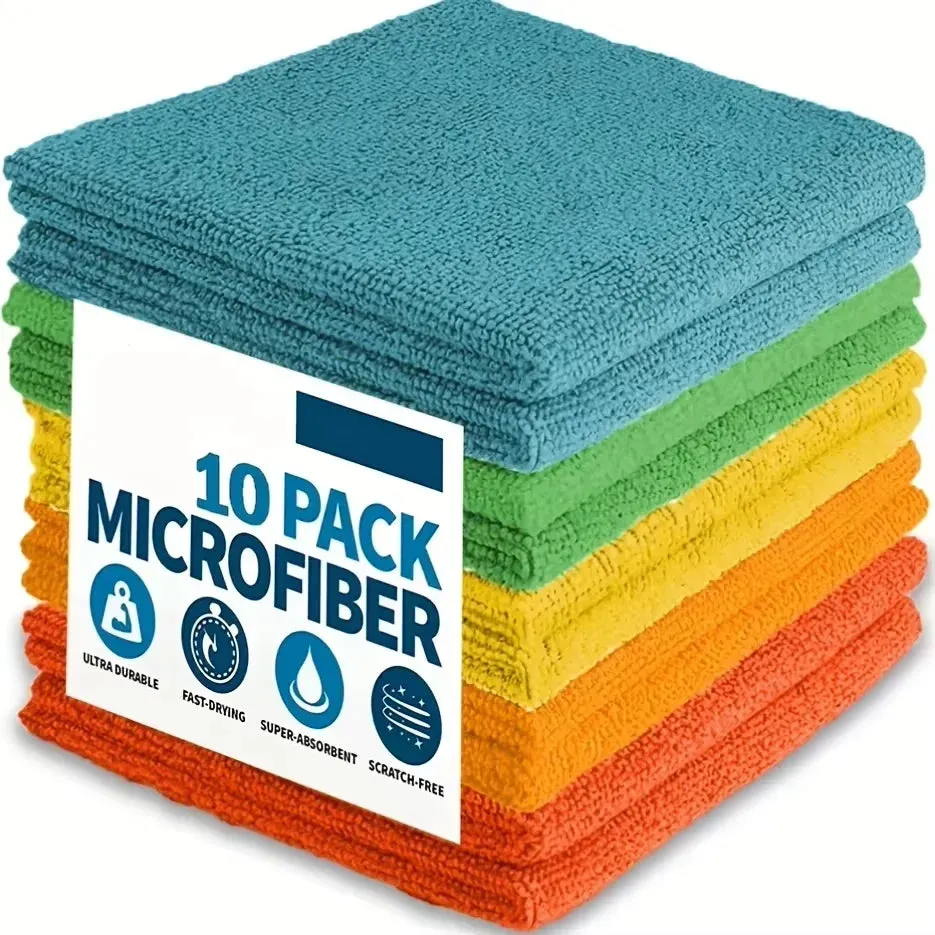 Ultra-Absorbent Microfiber Kitchen Towels – Soft, Stain-Removing Set