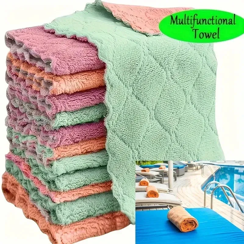 Ultra-Absorbent Microfiber Kitchen Towels – Soft, Stain-Removing Set