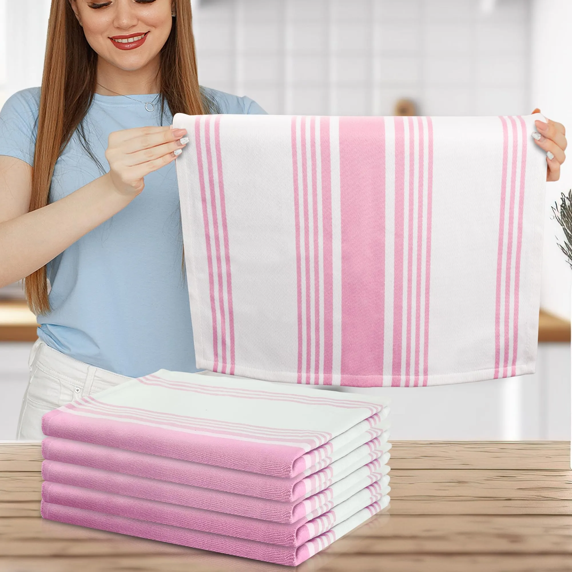 Urban Villa: French Kitchen Towels - 100% Cotton, with Hanging Loops