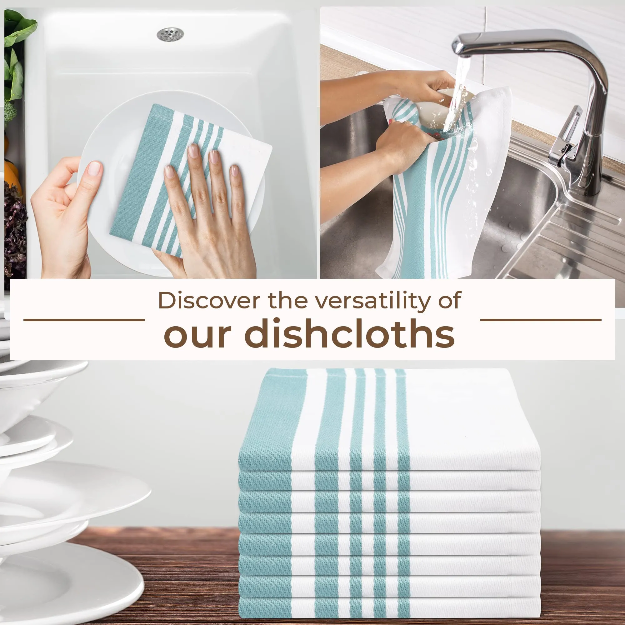 Urban Villa: French Kitchen Towels - 100% Cotton, with Hanging Loops